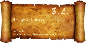 Brtyka Laura névjegykártya